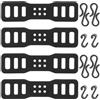 WRITWAA 4 Cinghie in Silicone per Bicicletta, Fascia di Montaggio per Torcia da Bici con Ganci a S