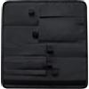 Mythlon Borsa Porta Coltelli Chef, Rotolo Portacoltelli Vuoto 5 Scomparti, Custodia per Coltelli in Tessuto Oxford Impermeabile, Sacca Nera Arrotolabile per Campeggio BBQ e Viaggio Regalo (38,5x36,5cm)