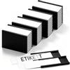 LATRAT 50 supporti magnetici per etichette scrivibili, senza sporco, rimovibili, con inserto in carta, pellicola protettiva, targhette per scaffale in metallo, armadietto, lavagna, 25 mm x 50 mm