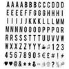 HDouii 104 pezzi di ricambio per lettere e targhette numeriche, colore nero, per cassetta delle lettere A4, messaggi, lavagne di presentazione, 65,4 x 35 mm (la scatola luminosa a LED non è inclusa)