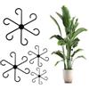 RoserRose Set di Supporti per Piante - 8 Supporti per Piante Perenni, Fiori, Rose, Pomodori - Aiuto per Piante Rampicanti Monstera - Tutele per Piante da Interno, Piante Perenni e Fiori (8, Nero)