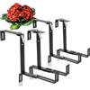 com-four® 4X Supporti per fioriere Premium per parapetti e ringhiere