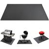 Wallfluent Piastra in Acciaio per Barbecue 100x70 cm | Resistente al Calore | Resistente alle Intemperie | Colore Nero | Protegge da Schizzi di Grasso | Superficie Antimacchia | Facile da Pulire