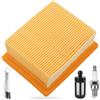 ZAMDOE Filtro Aria per Stihl BR800 BR800C BR800X soffiatore a Benzina a Zaino, 4283-141-0300 4283-141-0300B Sostituzione Filtro Aria, con Candela, Filtro Carburante