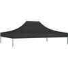 SECOLI Copertura Gazebo 4,5x3 m Telo per GazeboTetto di Ricambio per Gazebo Nero 270 g/m²