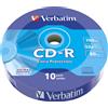 Verbatim CD R 80 MINUTI DISCHI REGISTRABILI CONFEZIONE 10 PEZZI DATALIFE PROTECTION SUPPO