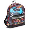 Hot Wheels Zaino per bambini grande auto scuola viaggio sport borsa con portabevande, Nero , One Size, Zaino