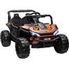 AIYAPLAY Macchina per Bambini Elettrica 12V con Telecomando e Cintura, Marrone