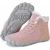 Mishansha Scarpe Invernali Barefoot Uomo Donna Stivali Neve Comode Caldo Stivaletti Inverno Antiscivolo Flessibile Scarponcini con Imbottitura Calda, Rosa Crespo 42EU