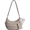 bagsmart Borsa a tracolla da donna, borsa a tracolla con tracolla regolabile, leggera, per lavoro, università, viaggi, uso quotidiano, cammello, S