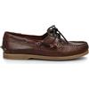 PAYMA - Scarpe da Barca Uomo in Pelle Speciale Seahorse Oliata. Fatto in Spagna. 2 Occhielli Classici Stringata. Suola in Gomma. Marrone e Blu