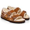 Birkenstock, MILANO SUEDE SHEARLING, Scarpe Sandali Moda Fashion Unisex (MINK, Sistema Taglie Calzature EU, Adulto, Numero, Media, 38)