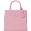 Saint Barth MC2 Mini Bag in pelle liscia rosa con etichetta in metallo Saint Barth