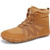 Mishansha Barefoot Scarpe Invernali Uomo Donna Caldo Stivali Neve Comode Antiscivolo Scarponi Outdoor, Marrone 44