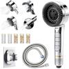 Suprbee Doccino per Doccia, Soffione Doccia Alta Pressione con 5 Filtro, 1.5 M Tubo e Staffa di montaggio, Telefoni doccia, 4 Modalità di Spruzzo Shower Head per bagni Docce Hotel