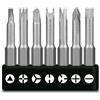 GIONAR Set di 7 punte per cacciavite a forma speciale, 50 mm, a forma di U, tipo Y, triangolo, croce interna, a tre punti, in acciaio al cromo vanadio, set di cacciaviti appositamente modellati