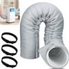 QIMMU Copertura Tubo Condizionatore,Copri Tubo Condizionatore,Isolante Tubo Condizionatore Portatile,Guaina Isolante Per Tubo Aria Condizionata,Per Clima Portatile,Isolamento Tubo Scarico (Grigio)