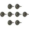 Infinity Decor Confezione da 8 pomelli rotondi in ghisa stile antico con motivo floreale antico, 38 mm, adatti per cucina, cassetto, armadio, cassettiera, mobile