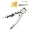 FAST WORLD SHOPPING Fustellatrice Manuale Chrome Vanadium Pinza Foratrice Con 6 Punzoni Intercambiabili Fustella