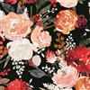 ICYEHAO Carta da Parati Floreale Rosa, 44 x 300 cm Colorata Carta da Parati Adesiva Rossi Fiori Verdi Foglie Botanica Boho Pellicola Adesiva per Mobili,Camera da Letto,Soggiorno,Bagno,Cucina