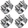 ilauke Set di 4 fascette stringitubo regolabili in acciaio inox da 26 - 28 mm