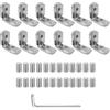Sixinfeto Profilo Alluminio per Connettori Angolari 40x40 Angolo Interno 90°Forma a L Scanalatura T8 M6 con 32 Viti Per Profilo Serie 40 Set da 12 Pezzi Inclusi Inbusschiavi per Fissaggio e Collegamen