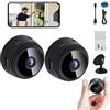 Generic Mini 1080p HD Wireless Magnetic Security Camera | Spyfocus Magnetic Mini Security Camera, Night Vision Motion Detection Security Cam Covert Cameras,Magnetic Security Camera (2pcs)