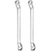 QUARKZMAN 2 Pezzi Chiave A Bussola Extra Lunga Offset 5.5 x 7 Mm Metrica 12 Punte 45 Gradi Offset Doppia Estremità A Bussola Con Cricchetto CR-V Brillanteta Utensili Chiave Lunga