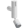 BBTISG Rubinetto dell'acqua a parete, in acciaio inox, rubinetto da bagno G1/2 pollici, interfaccia rotante, rubinetto per lavabo, bagno, giardino (bianco)