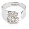 AB-GLOBAL Srl Anello Lettera S Argento Strass Linea ABC MyLovly
