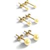 AB-GLOBAL Srl Tris di Orecchini di Perle Oro MyLovly