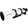 SVBONY Telescopio SV550 con tripletta apocromatico, telescopio rifrattore F6 da 80 mm, quattro strisce opacizzanti integrate, focheggiatore rap a micro-riduzione per astrofotografia e visuale del