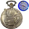 Tiong Orologio da tasca al quarzo con luci a LED, quadrante creativo al quarzo con numeri arabi per orologio da tasca da uomo