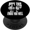 Grandio Design Introverted Intellectual Dito medio Sarcastico FU Mani Spero che questo ti trovi bene PopSockets PopGrip Adesivo