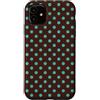 Classic Polka Dot Pattern Vintage Design Custodia per iPhone 11 Estetica carina vintage a pois marrone e verde acqua chiaro