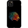 ROOTED WILD SOUL painted rainbow animal Custodia per iPhone 11 Pro Max Simpatico disegno colorato di Porcospino Silouhette