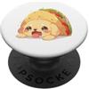 Pochiboo Studio Chibi Golden Retriever All'interno di un Taco Kawaii Simpatico Cane Divertente PopSockets PopGrip Adesivo
