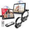 Pyle Schermo per Auto per Poggiatesta Auto 23,9 cm con Cuffie Wireless, Lettore Multimediale CD/DVD, HDMI, Schermo LCD Widescreen, Sistema Intrattenimento Audio/Video e Staffa di Montaggio