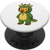 Giraffe In Crocodile Costume Kawaii Desi Kawaii Giraffa In Coccodrillo Costume per Ragazze bambini Coccodrillo PopSockets PopGrip Adesivo