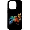 ROOTED WILD SOUL painted rainbow animal Custodia per iPhone 15 Pro Simpatico disegno colorato di Sheltie silouhette