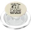 Funny Sarcastic Humor Joke Phrase Design La tecnologia mi fa dire cattive parole divertenti umorismo tecnico PopSockets PopGrip per MagSafe