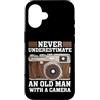 Vintage photographer and Videographer Custodia per iPhone 16 vecchio, con, retro, macchina fotografica, fotografia