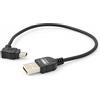 SYSTEM-S Mini USB Cavo angolato 90 Gradi Angolo Maschio Cavo Dati Cavo di Ricarica, 20 cm