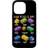 Christian Faith Block Building Brick Toy Custodia per iPhone 14 Pro Max Dio dice che sono cristiano Block Building Toy Master Builder