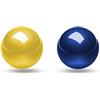 Perixx Periro-303X2B - Palla di ricambio per mouse M570, M575, PERIMICE-517/520/717/720 e altri topi da 1,34, colore: blu brillante e oro