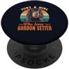 Retro Gordon Setter Dog Lover & Owner Ap Solo una ragazza che ama il cane Gordon Setter Retro Vintage PopSockets PopGrip Adesivo