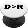 Liberal Values Co. Democratico maggiore del repubblicano D>R Divertimento Democratico PopSockets PopGrip Adesivo