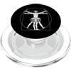 Retro Band Player Snare Drum Tees Rullante Banda Marching Band Da Vinci Batterista Vintage PopSockets PopGrip per MagSafe
