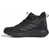 adidas Uomo Terrex Anylander Leather Mid Hiking Shoes, Core Black/Grey Five/Carbon, 41 1/3 EU