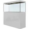 Amtra Alux 220 Led White Combi - Acquario professionale in vetro da 220L con coperchio e mobile in legno, per pesci di acqua dolce e salata, kit professionale, colore bianco